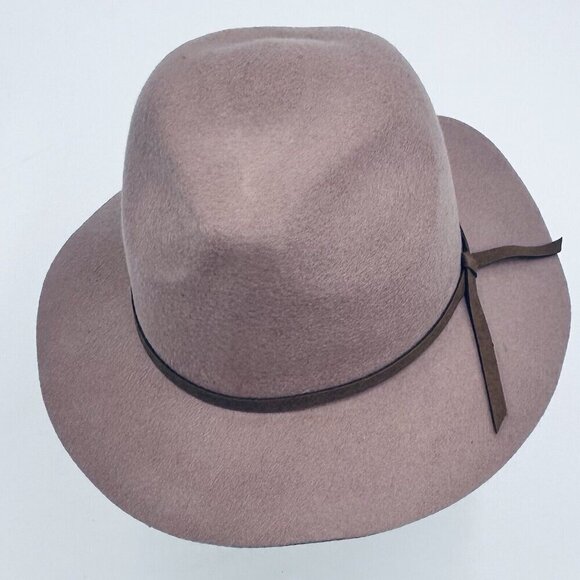 NWOT HOUSE OF HARLOW 1960 Mauve Purple Wool Felt Fedora Pinch Hat, One Size - Picture 2 of 8